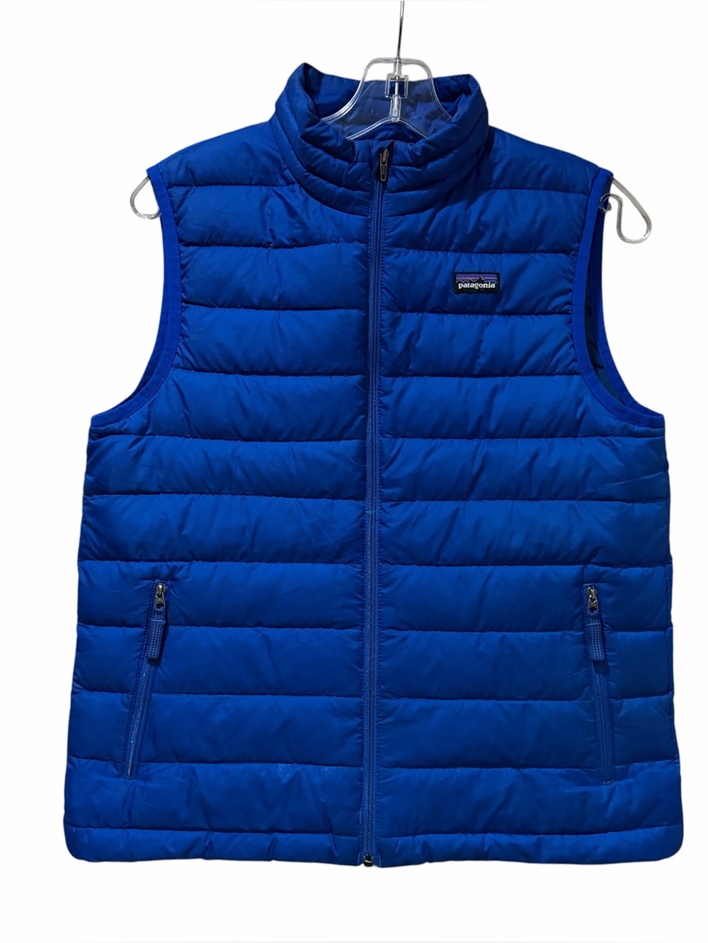 Patagonia Kids XL 14/16 Blue Down Puffer Vest Zip Up B2